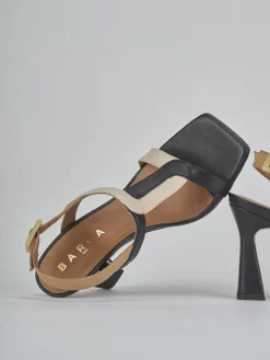 Sandali tacco 9cm pelle nero