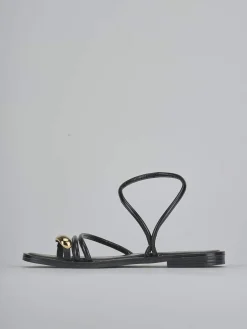 Sandali tacco 1cm pelle nero