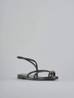 Sandali tacco 1cm pelle nero