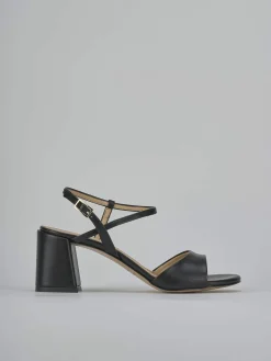 Sandali tacco 9cm pelle nero