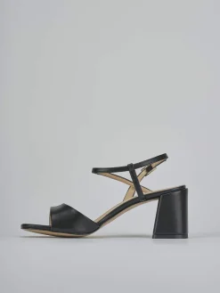 Sandali tacco 9cm pelle nero