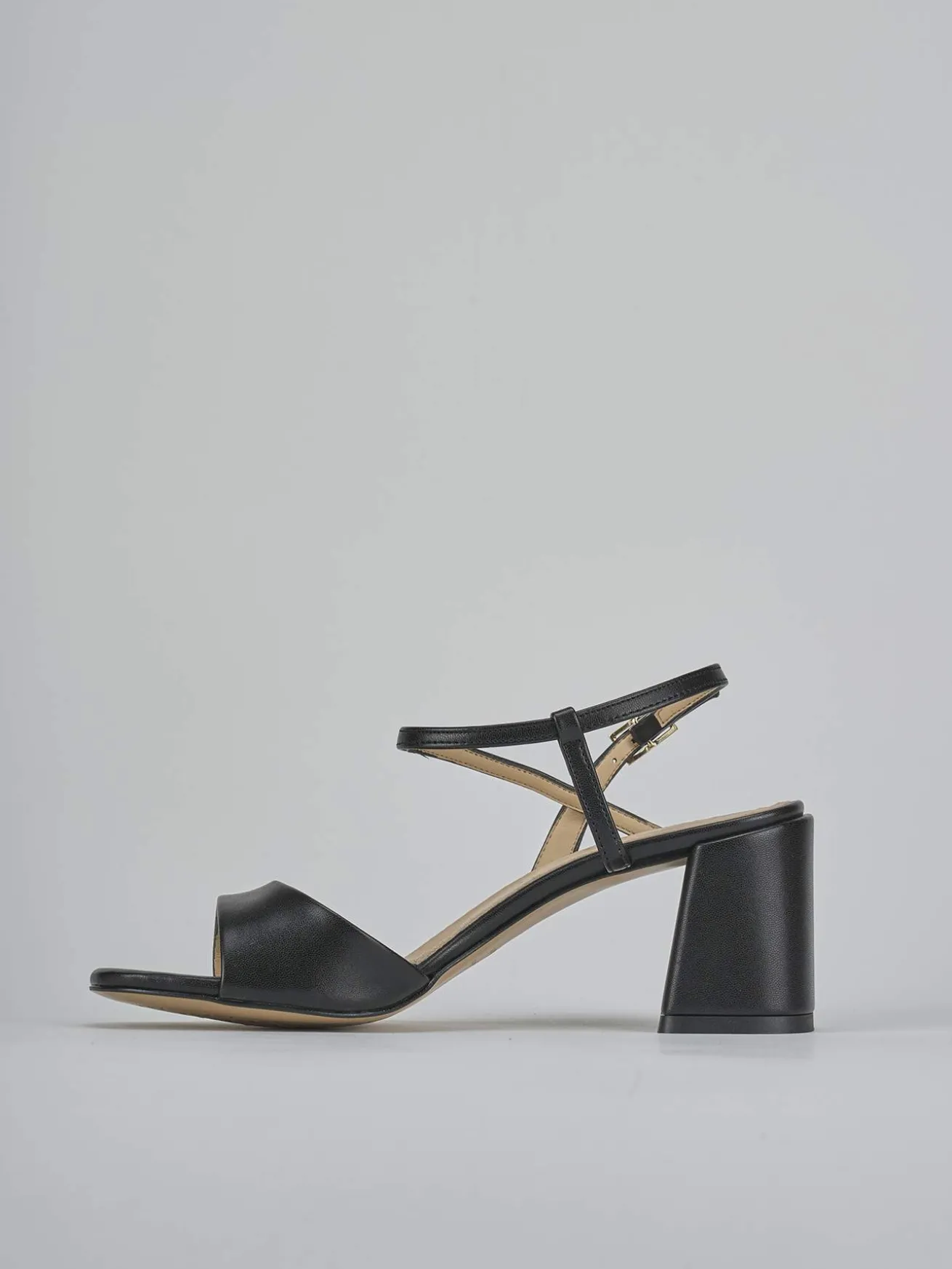 Sandali tacco 9cm pelle nero