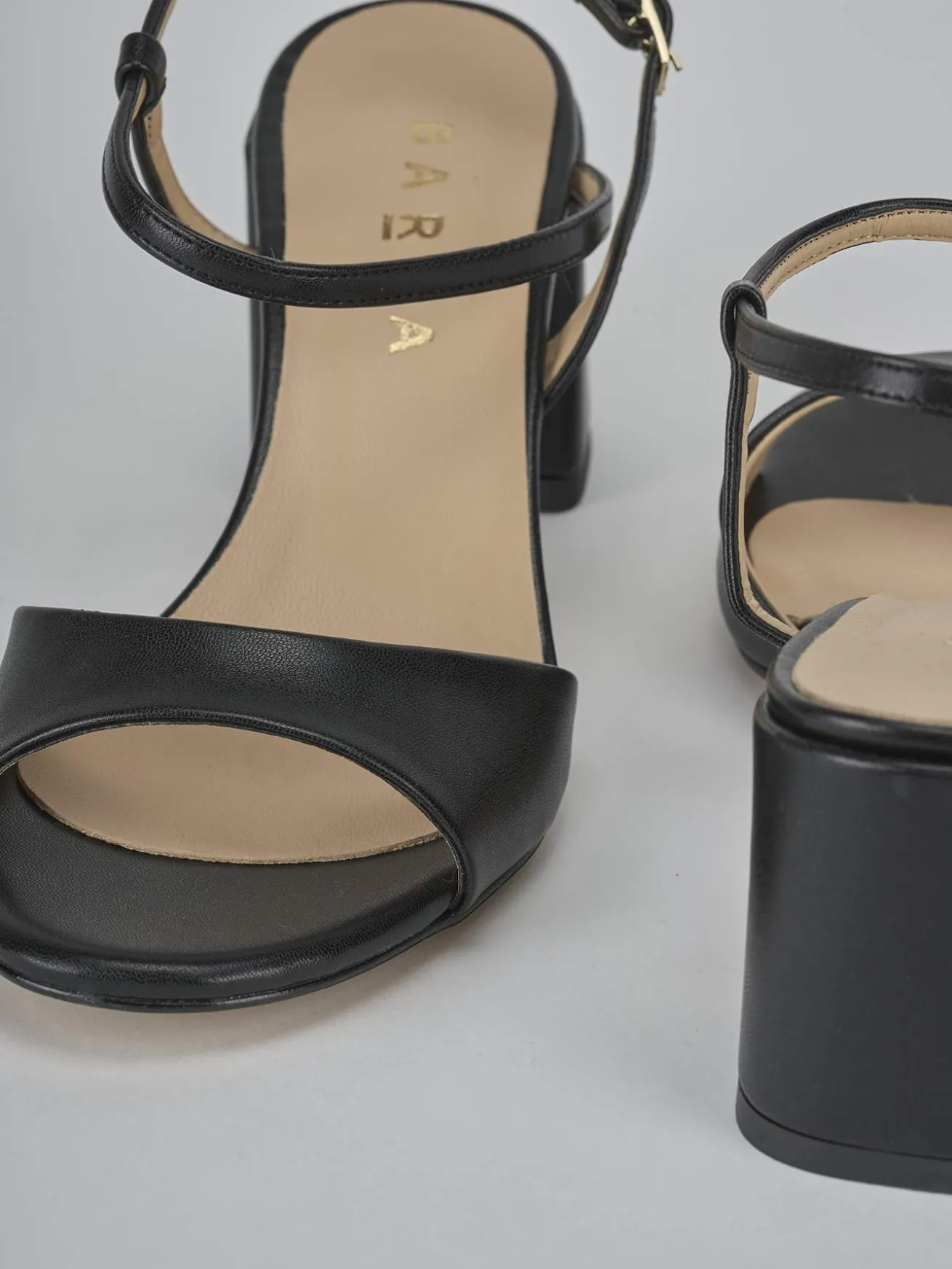 Sandali tacco 9cm pelle nero