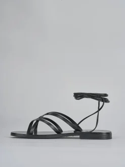 Sandali tacco 1cm pelle nero