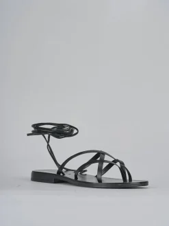 Sandali tacco 1cm pelle nero