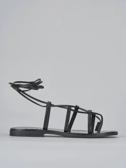 Sandali tacco 1cm pelle nero