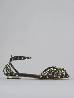 Sandali tacco 1cm pelle nero