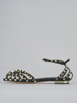 Sandali tacco 1cm pelle nero