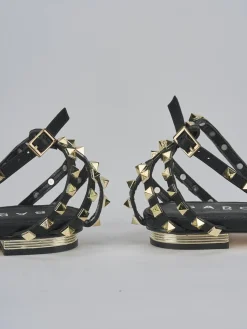 Sandali tacco 1cm pelle nero