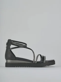 Sandali tacco 2cm pelle nero