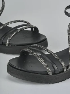 Sandali tacco 2cm pelle nero