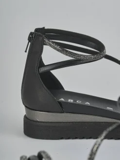 Sandali tacco 2cm pelle nero