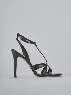 Sandali tacco 10cm pelle nero