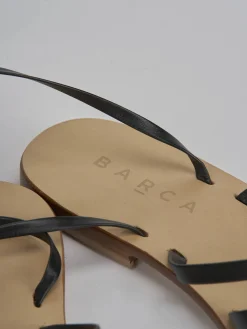 Sandali tacco 1cm pelle nero