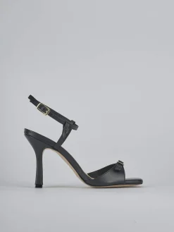 Sandali tacco 9cm pelle nero