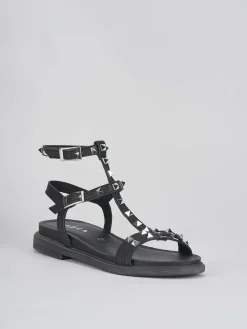 Sandali tacco 1cm pelle nero