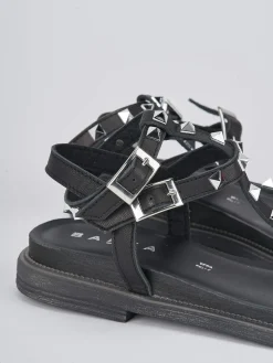 Sandali tacco 1cm pelle nero