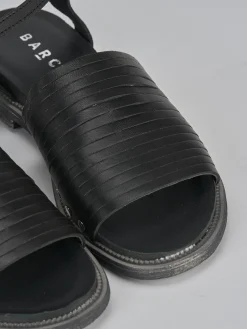 Sandali tacco 1cm pelle nero