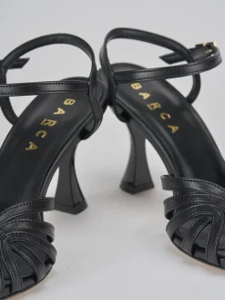 Sandali tacco 6cm pelle nero