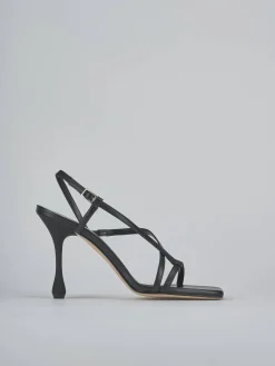 Sandali tacco 10cm pelle nero