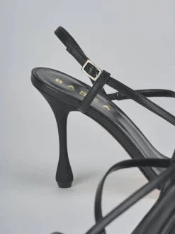 Sandali tacco 10cm pelle nero