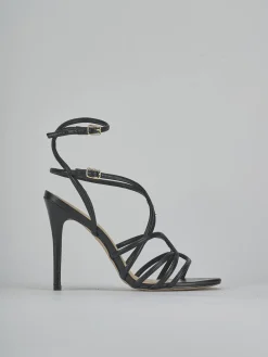 Sandali tacco 10cm pelle nero