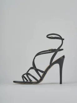 Sandali tacco 10cm pelle nero