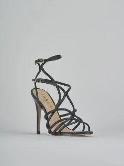 Sandali tacco 10cm pelle nero