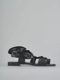 Sandali tacco 1cm pelle nero