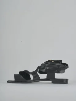 Sandali tacco 1cm pelle nero