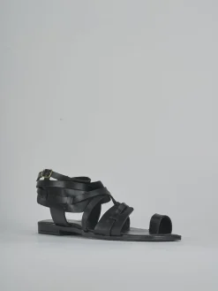 Sandali tacco 1cm pelle nero
