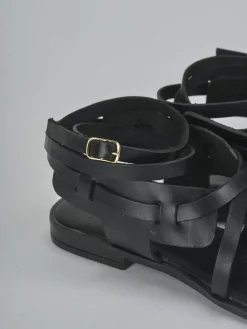 Sandali tacco 1cm pelle nero