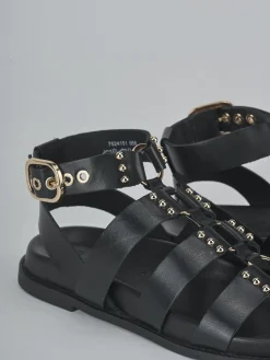 Sandali tacco 1cm pelle nero