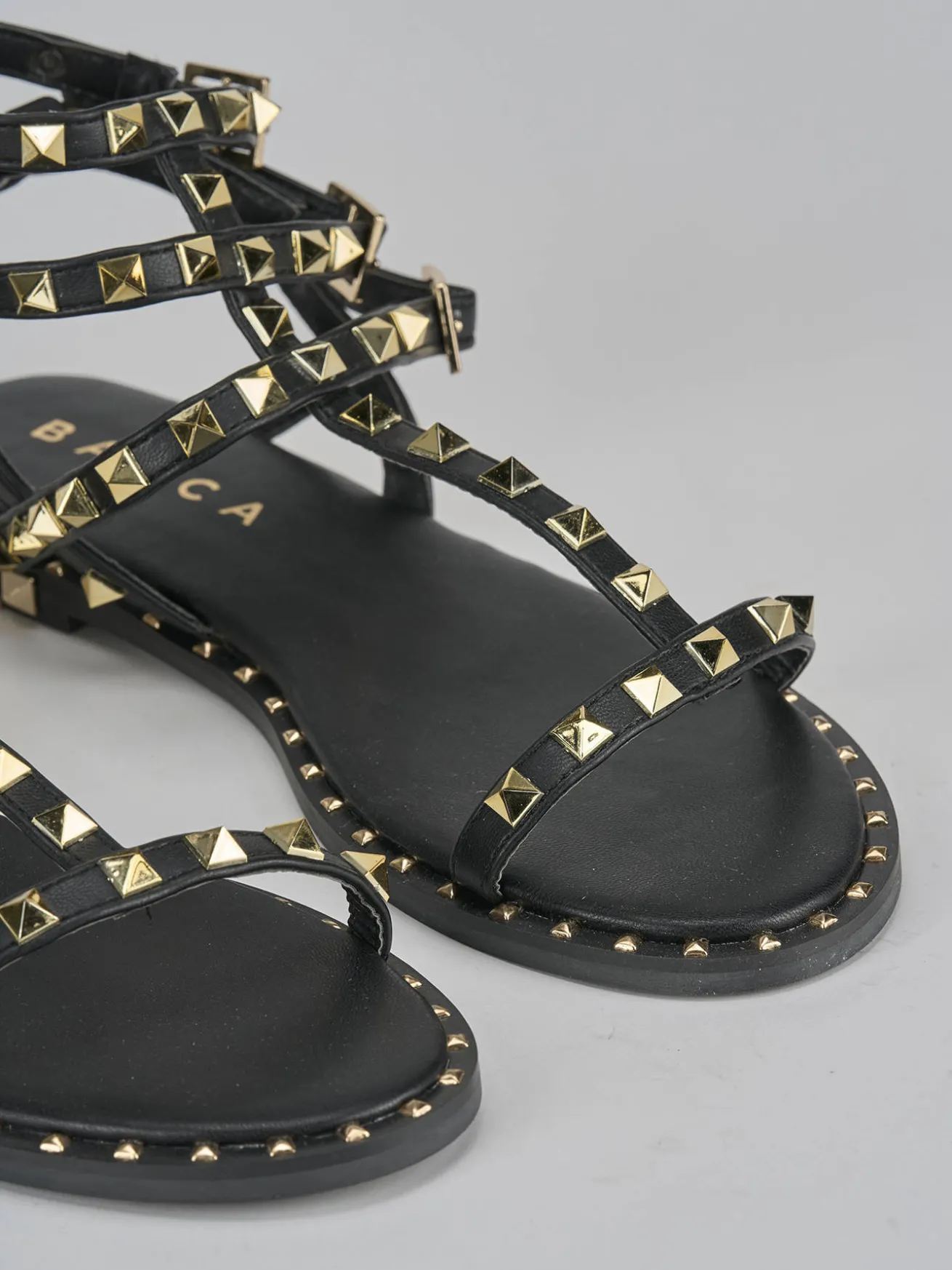 Sandali tacco 1cm pelle nero