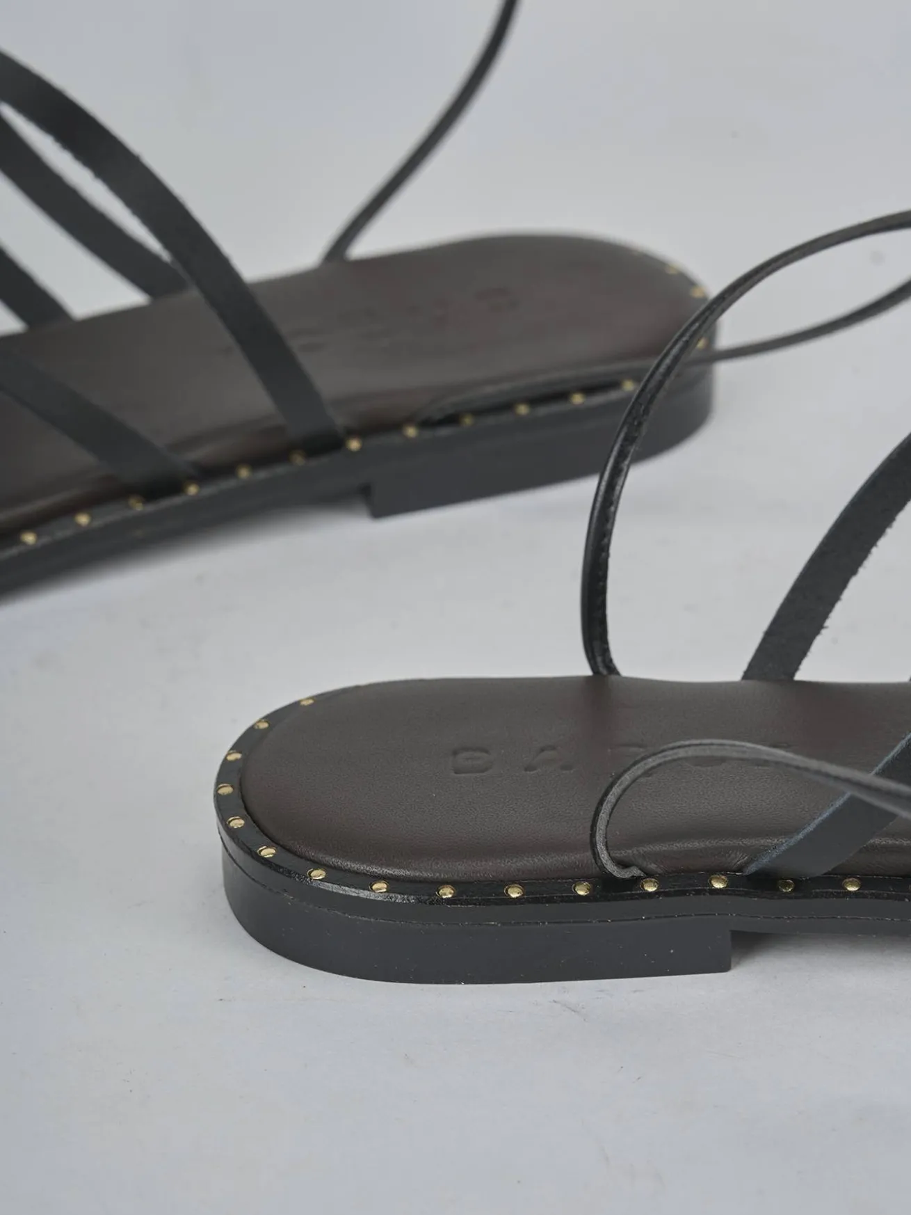 Sandali tacco 1cm pelle nero