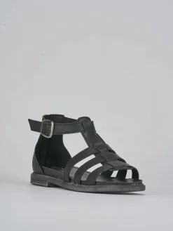 Sandali tacco 1cm pelle nero