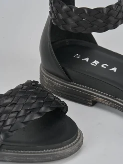 Sandali tacco 1cm pelle nero