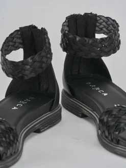 Sandali tacco 1cm pelle nero