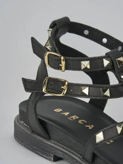 Sandali tacco 2cm pelle nero