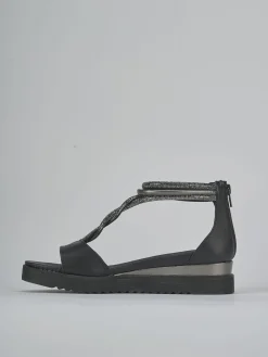 Sandali tacco 2cm pelle nero