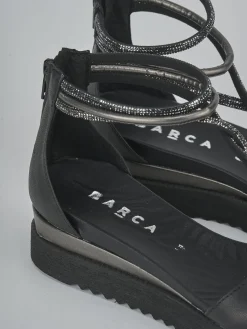 Sandali tacco 2cm pelle nero