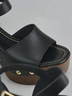 Sandali tacco 10cm pelle nero