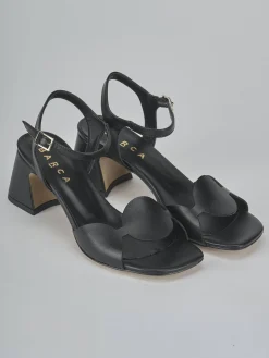 Sandali tacco 5cm pelle nero