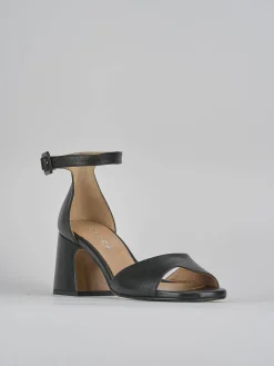 Sandali tacco 7cm pelle nero