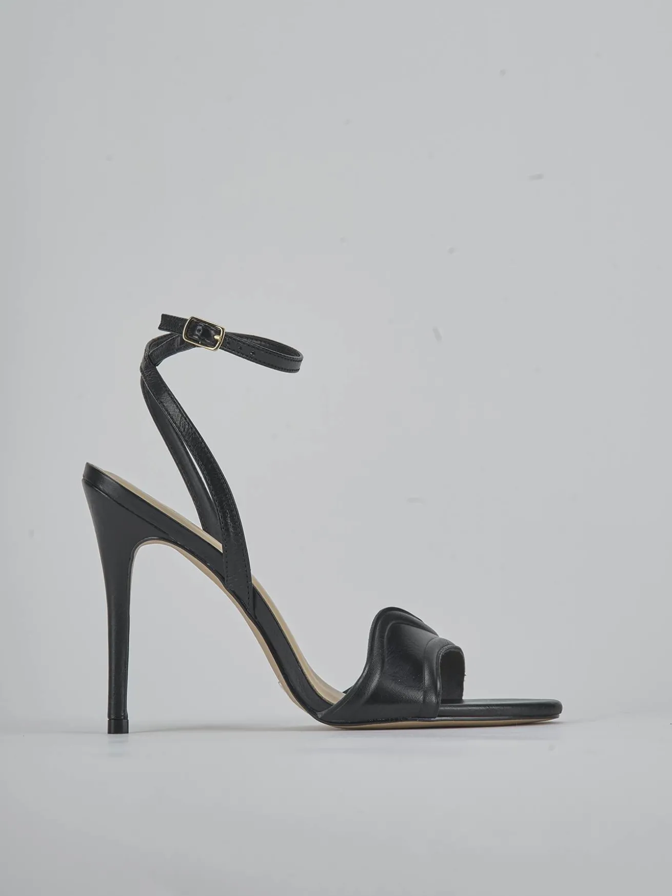 Sandali tacco 10cm pelle nero