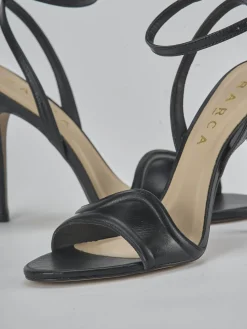 Sandali tacco 10cm pelle nero