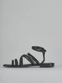 Sandali tacco 1cm pelle nero