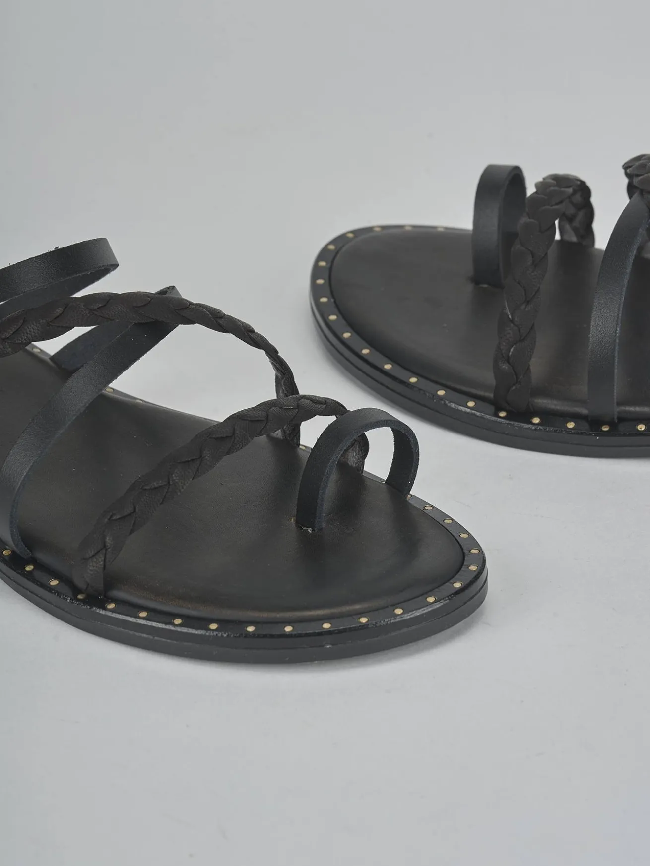 Sandali tacco 1cm pelle nero