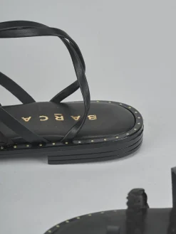 Sandali tacco 1cm pelle nero