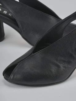 Sandali tacco 7cm pelle nero